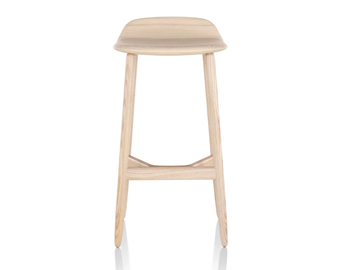 CROSSHATCH - High wooden barstool by Herman Miller - view 2